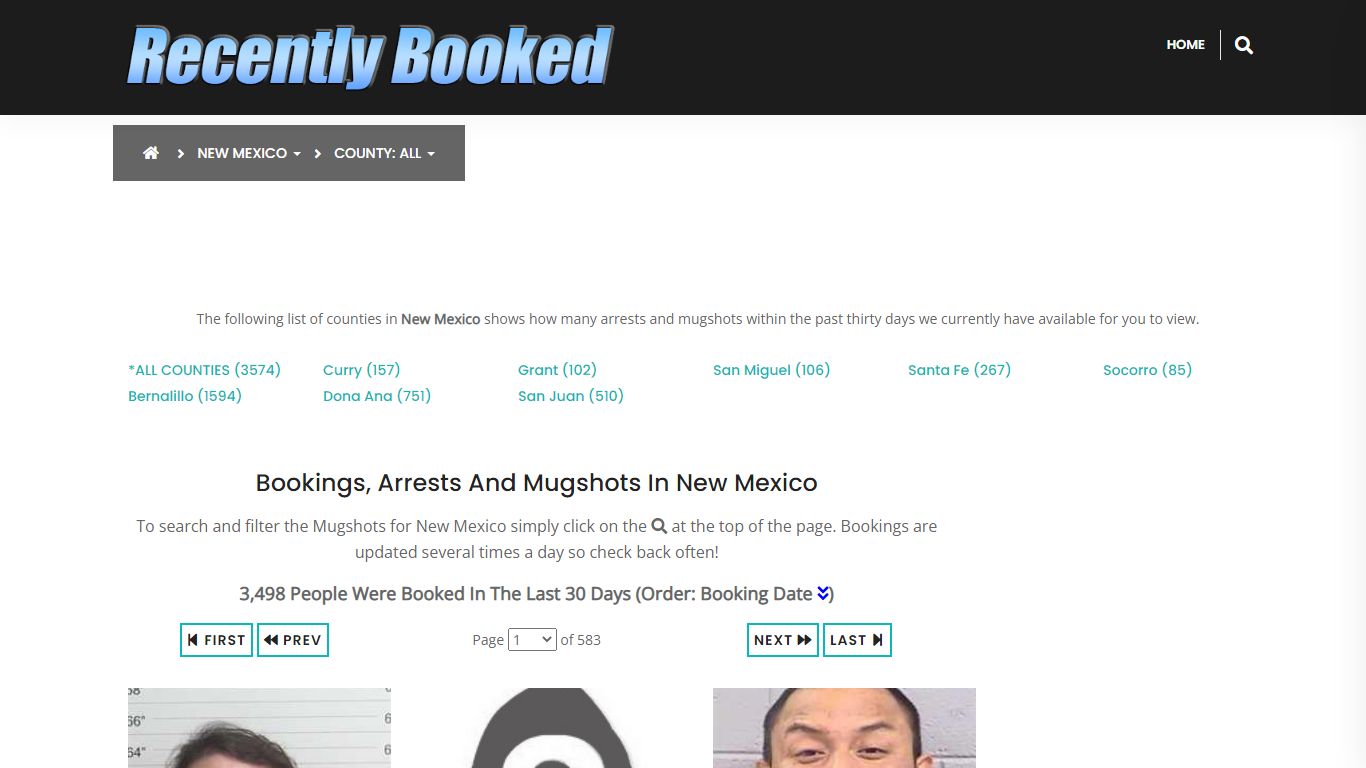 Bookings, Arrests and Mugshots in San Juan County, New Mexico