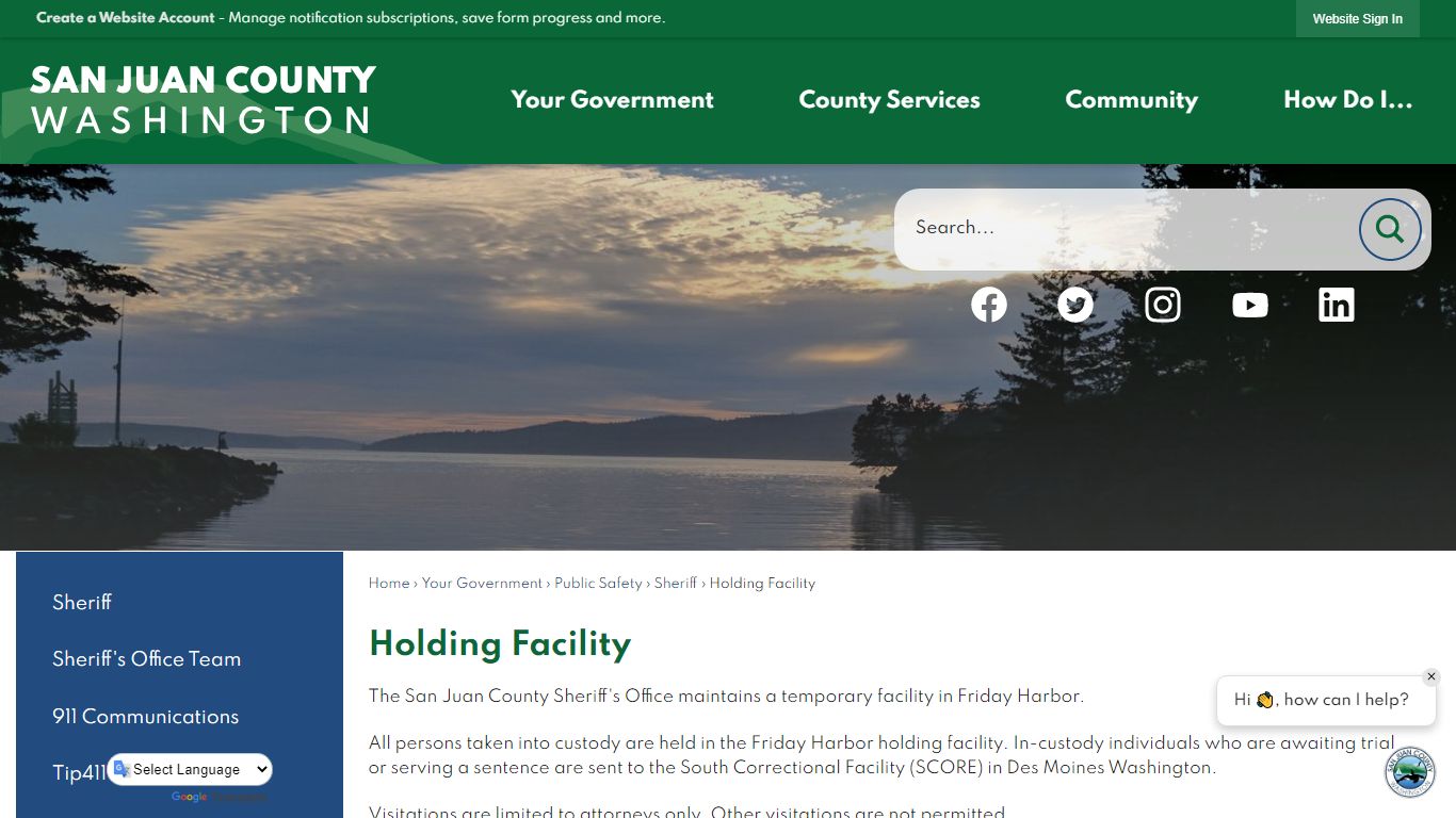 Holding Facility | San Juan County, WA