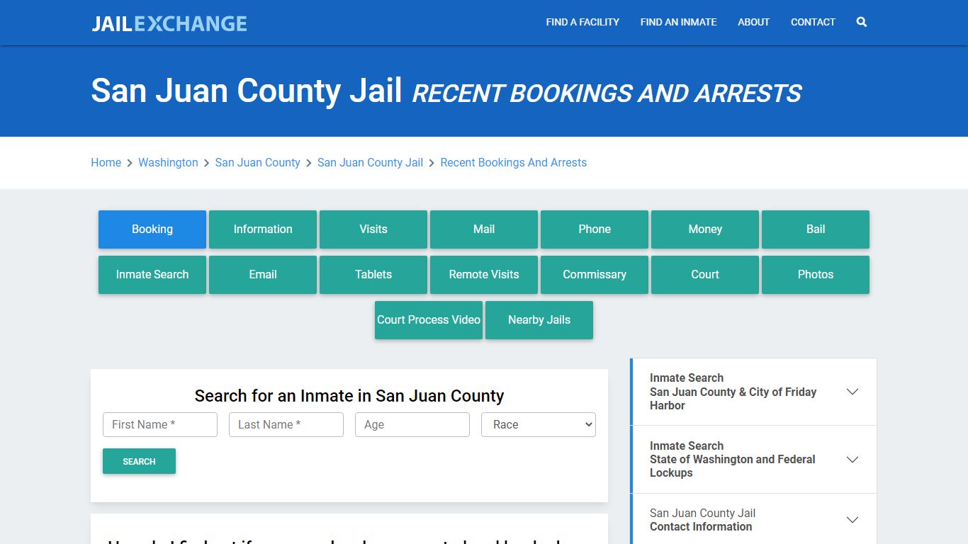 San Juan County Jail Recent Bookings And Arrests - Jail Exchange