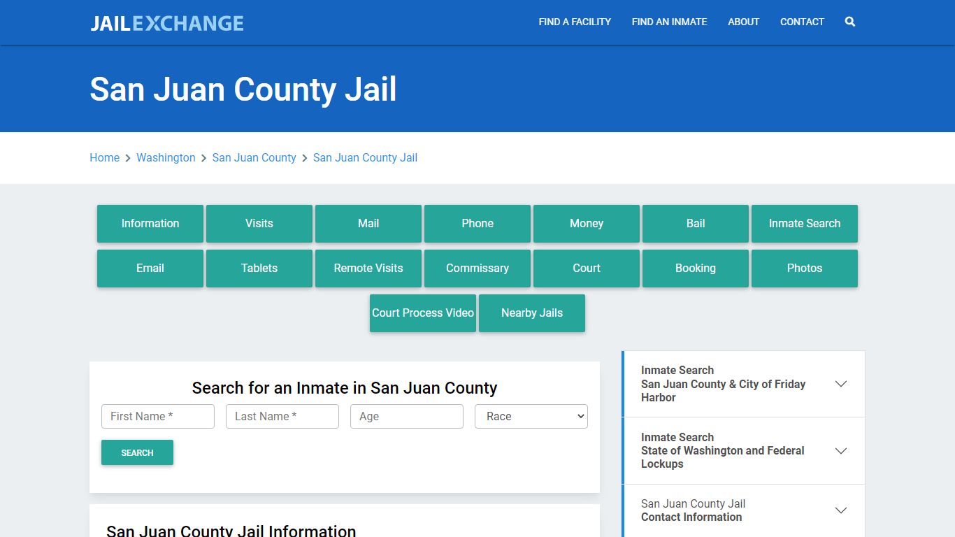 San Juan County Jail Roster Lookup, WA, Inmate Search